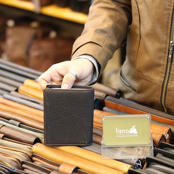 Ví nam da bò thật Lano mẫu mới 2019 VDN050 - mặt sau