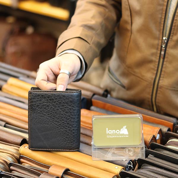 Ví nam da bò thật Lano mẫu mới 2019 VDN050 - mặt sau