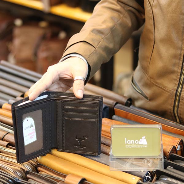 Ví nam da bò thật Lano mẫu mới 2019 VDN050