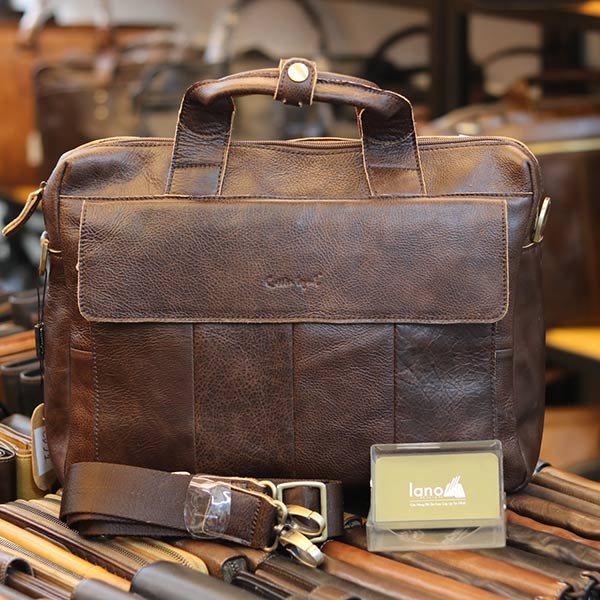 Cặp nam da bò đựng Laptop 14 inch mẫu mới 2019 CD91