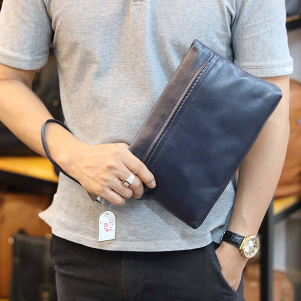 Túi cầm tay nam mini da bò Lano mẫu mới 2019 CLT18