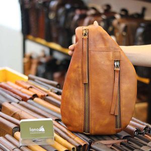 Túi da đeo chéo ngực nam thời trang gọn nhẹ TDL57