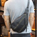 Túi da đeo chéo ngực nam thời trang gọn nhẹ TDL57 - đeo chéo