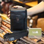 Túi da Lano đeo chéo hông mini chính hãng Contact KT147