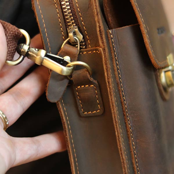 Túi da Lano đeo chéo hông mini chính hãng Contact KT147