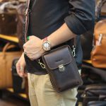 Túi da Lano đeo chéo hông mini chính hãng Contact KT147