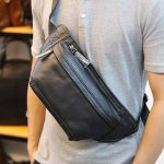 Túi đeo bụng da bò thật Lano đẳng cấp cho phái mạnh TDB009