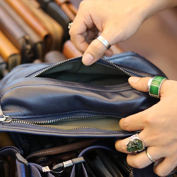 Túi đeo bụng da bò thật Lano đẳng cấp cho phái mạnh TDB009