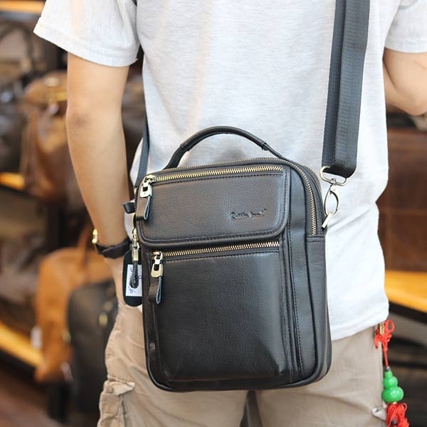 Túi đeo chéo nam có tay xách thời trang Lano cao cấp KT145 đeo chéo