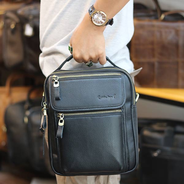 Túi đeo chéo nam có tay xách thời trang Lano cao cấp KT145 xách tay