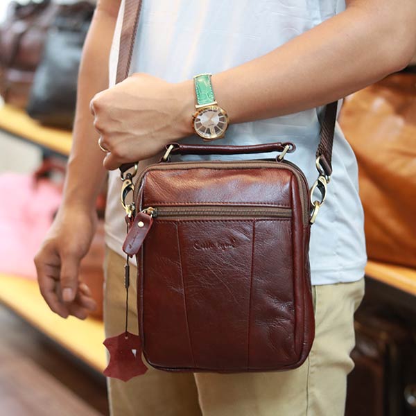 Túi xách nam Lano mini da bò thật cao cấp KT146 Túi xách nam Lano mini da bò thật cao cấp KT146