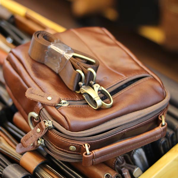 Túi xách nam Lano mini da bò thật cao cấp KT146