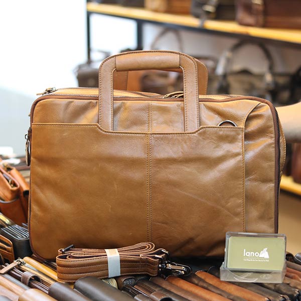 Cặp da nam kết hợp balo da công sở lano thời trang gọn nhẹ cd96