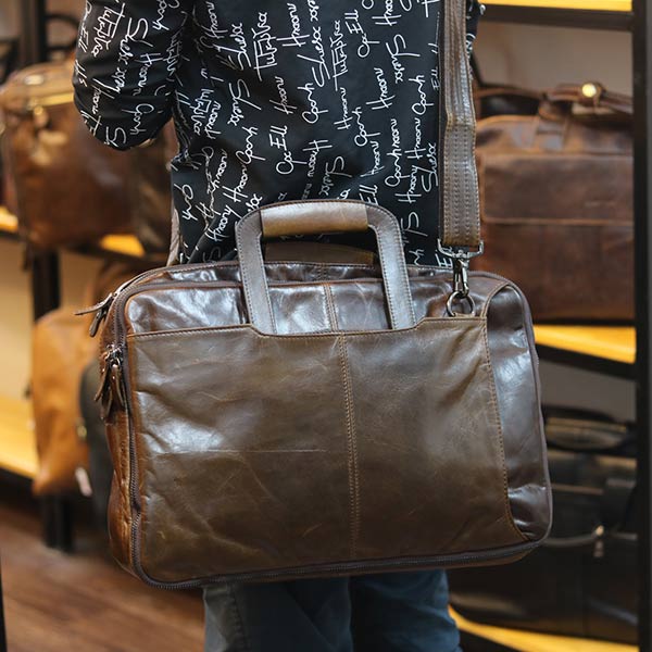 Cặp da nam kết hợp balo da công sở lano thời trang gọn nhẹ cd96