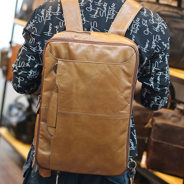 Cặp da nam kết hợp balo da công sở lano thời trang gọn nhẹ cd96 balo