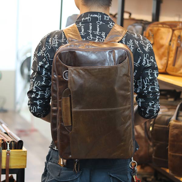 Cặp da nam kết hợp balo da công sở lano thời trang gọn nhẹ cd96 balo