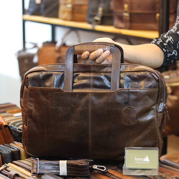 Cặp da nam kết hợp balo da công sở lano thời trang gọn nhẹ cd96