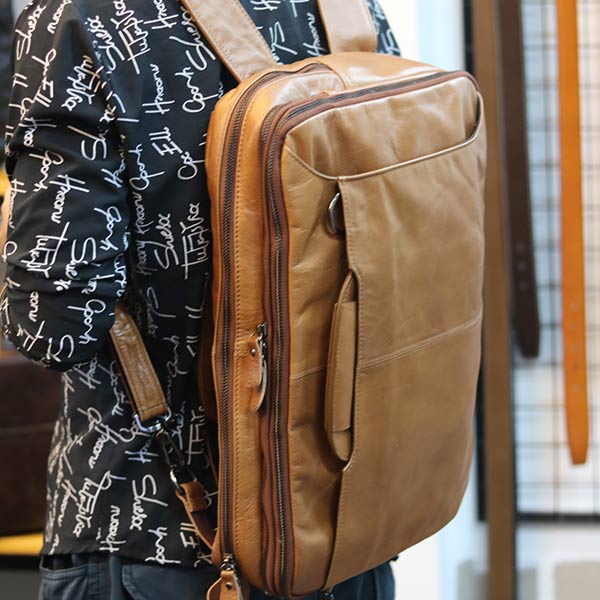 Cặp da nam kết hợp balo da công sở lano thời trang gọn nhẹ cd96 balo