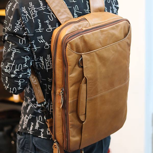 Cặp da nam kết hợp balo da công sở lano thời trang gọn nhẹ cd96 balo