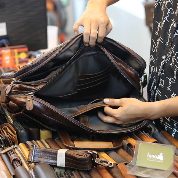 Cặp da nam kết hợp balo da công sở lano thời trang gọn nhẹ cd96