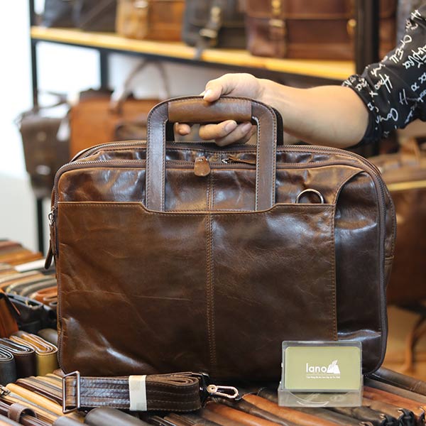 Cặp da nam kết hợp balo da công sở lano thời trang gọn nhẹ cd96