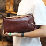 Túi cầm tay nam dạng hộp Lano da bò thật xách tay cao cấp CLT20