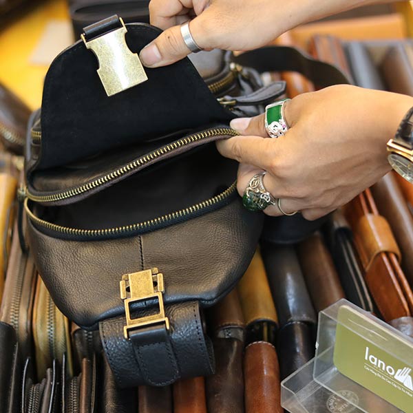 Túi da đeo ngực nam thời trang sang trọng da bò nhập khẩu TDL58 ngăn trong