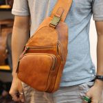 Túi da đeo ngực nam thời trang sang trọng da bò nhập khẩu TDL58 đeo chéo