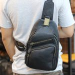 Túi da đeo ngực nam thời trang sang trọng da bò nhập khẩu TDL58 đeo chéo