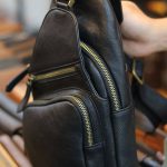 Túi da đeo ngực nam thời trang sang trọng da bò nhập khẩu TDL58