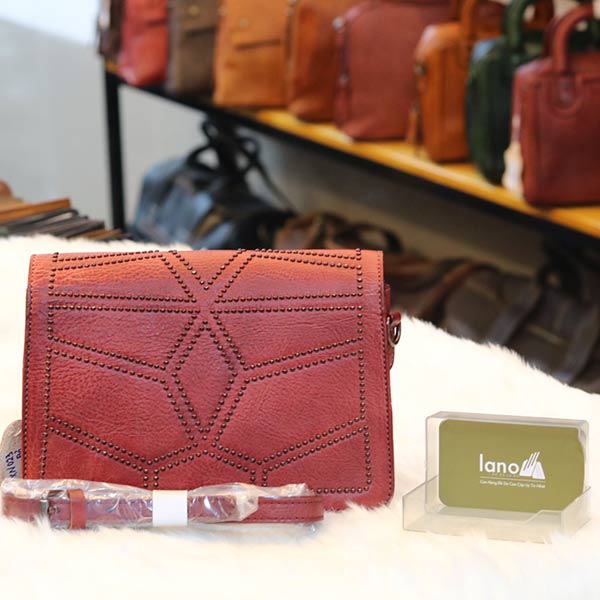 Túi đeo nữ da thật Lano thời trang sang trọng TXN023 mặt sau