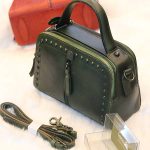 Túi xách nữ đinh tán viền da thật Handmade TXN026
