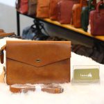 Túi xách nữ Lano da thật Handmade TXN024 mặt sau
