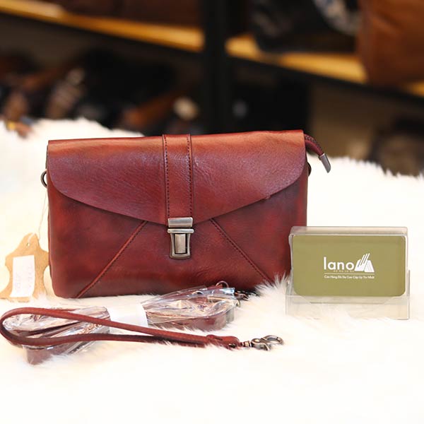 Túi Xách Nữ mini Lano đeo chéo cầm tay da bò thật TXN036