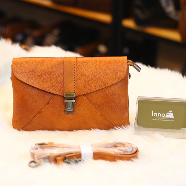 Túi Xách Nữ mini Lano đeo chéo cầm tay da bò thật TXN036