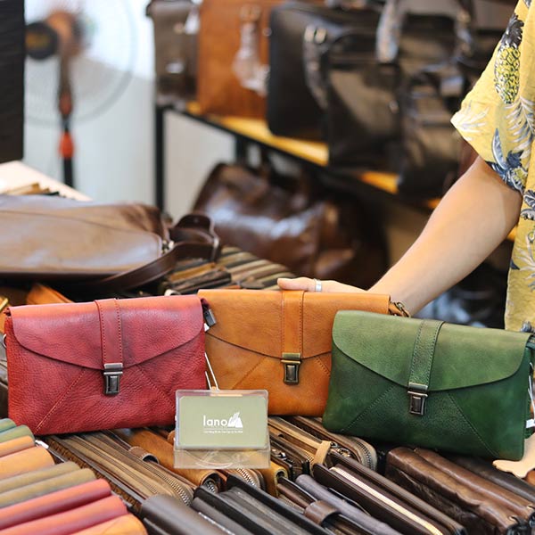 Túi Xách Nữ mini Lano đeo chéo cầm tay da bò thật TXN036