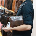 Túi cầm tay nam da bò Lano sang trọng gọn nhẹ CLT22