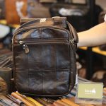 Túi da nam đeo chéo Lano da bò thật KT158