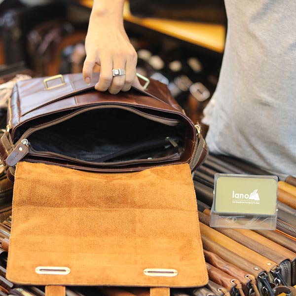 Túi da nam đeo chéo Lano đựng iPad KT157