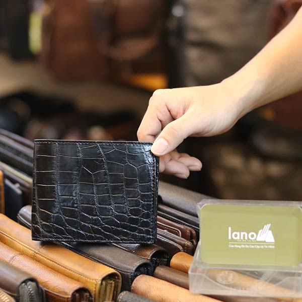 Ví da cá sấu 2 mặt cao cấp loại trơn nhiều màu sang trọng VCST01