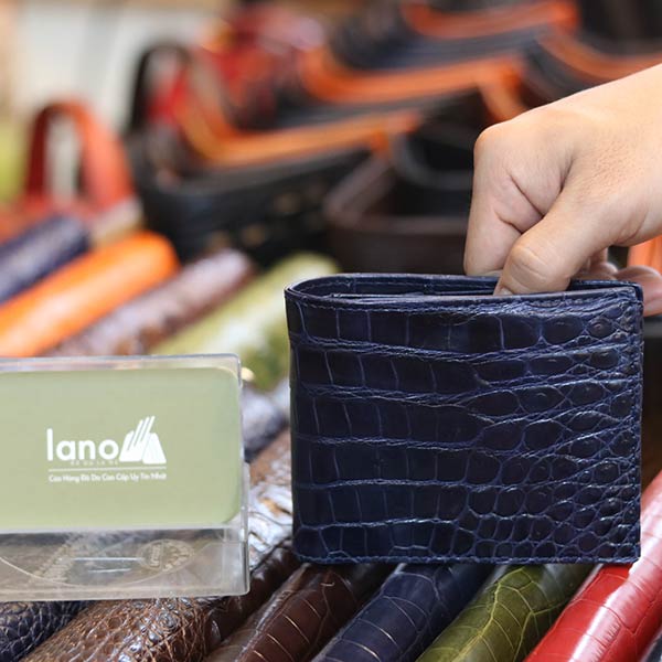 Ví da cá sấu 2 mặt cao cấp loại trơn nhiều màu sang trọng VCST01