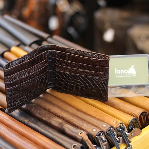 Ví da cá sấu 2 mặt cao cấp loại trơn nhiều màu sang trọng VCST01