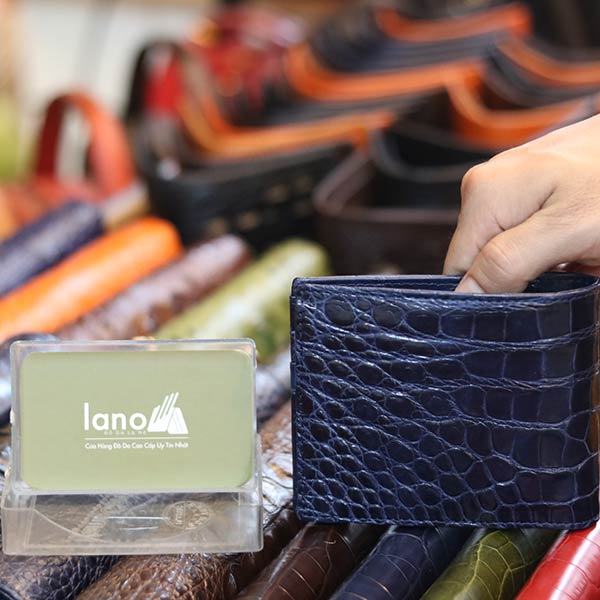 Ví da cá sấu 2 mặt cao cấp loại trơn nhiều màu sang trọng VCST01