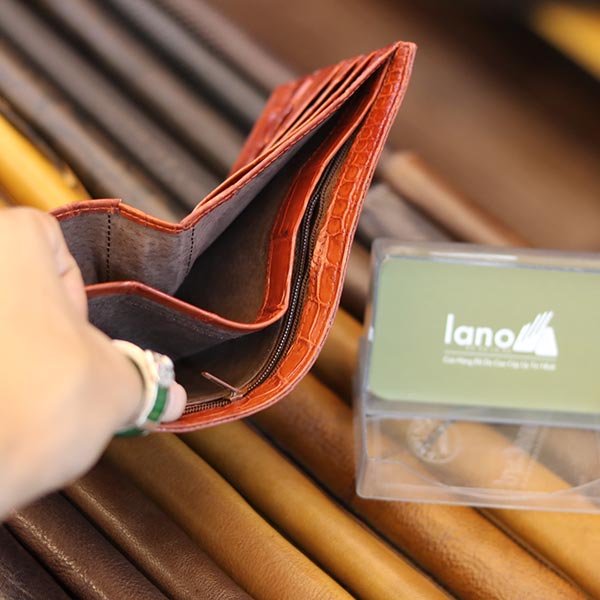 Ví da cá sấu 2 mặt cao cấp loại trơn nhiều màu sang trọng VCST01