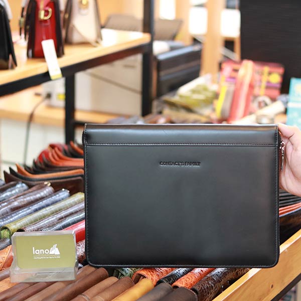 Túi da nam cầm tay đựng iPad 10.5 inch sang trọng gọn nhẹ