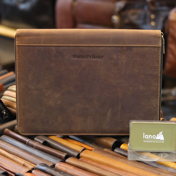 Túi da nam cầm tay đựng iPad 10.5 inch sang trọng gọn nhẹ