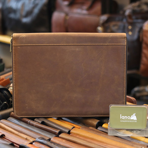 Túi da nam cầm tay đựng iPad 10.5 inch sang trọng gọn nhẹ