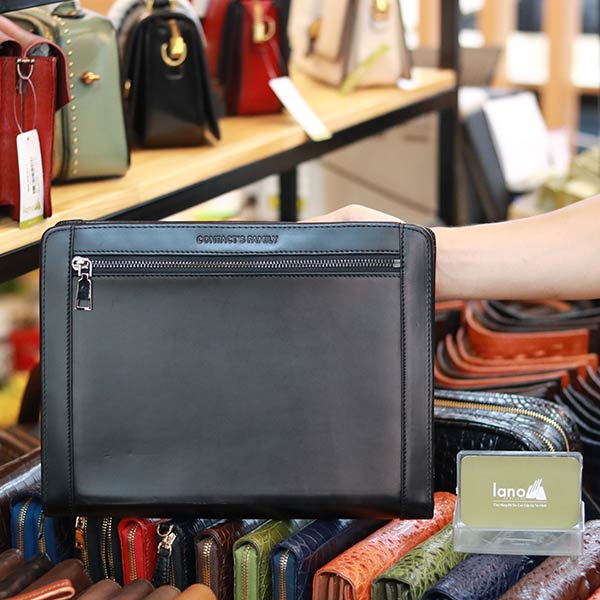 Túi da nam cầm tay vừa ipad 10.5 inch mẫu mới 2019