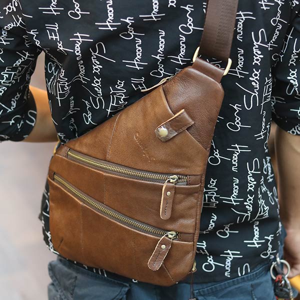 Túi da nam đeo chéo ngực thời trang tiện lợi mẫu mới 2019 TDL62