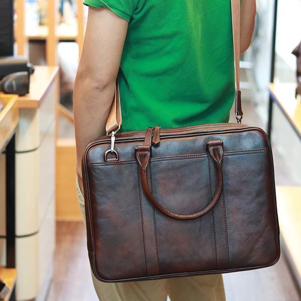 Cặp da công sở thời trang nam tính đựng laptop 14 inch CD98